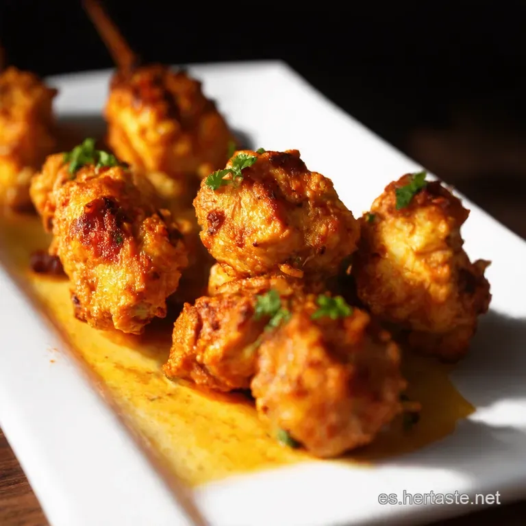 Brochetas de Pollo Tikka con Chutney de Menta