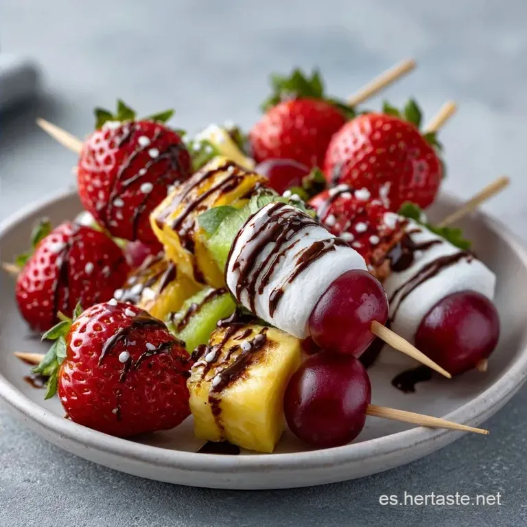 Brochetas Dulces para Cumplea&ntilde;os: Fruta y Chocolate