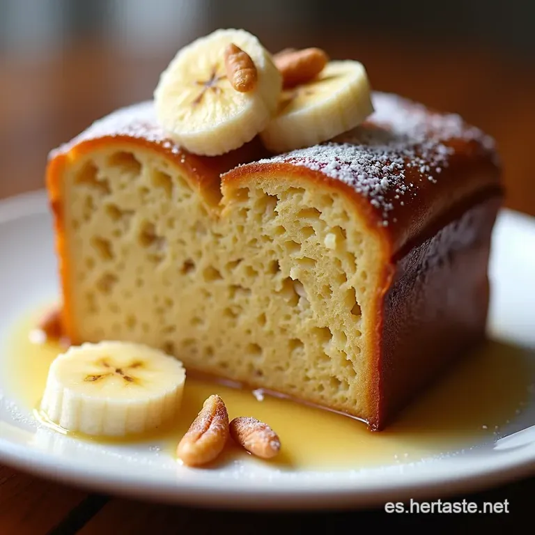 Bud&iacute;n de Banana con Toque de Canela y Nuez