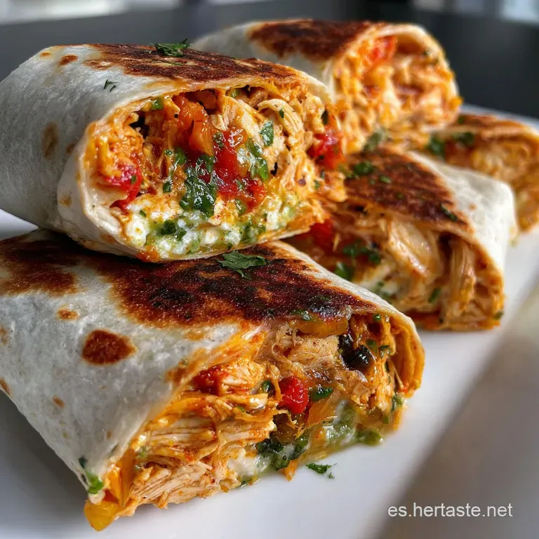 Burritos de Pollo: Exterior Dorado y Relleno Jugoso