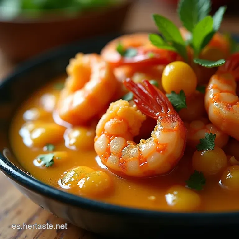 El Tesoro Del Caribe En Tu Mesa Camarones Jugosos En Salsa De Coco Picantita presentation