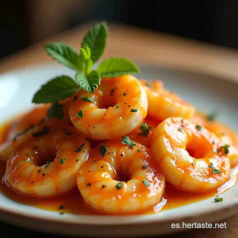 El Tesoro del Caribe en tu Mesa Camarones Jugosos en Salsa de Coco Picantita