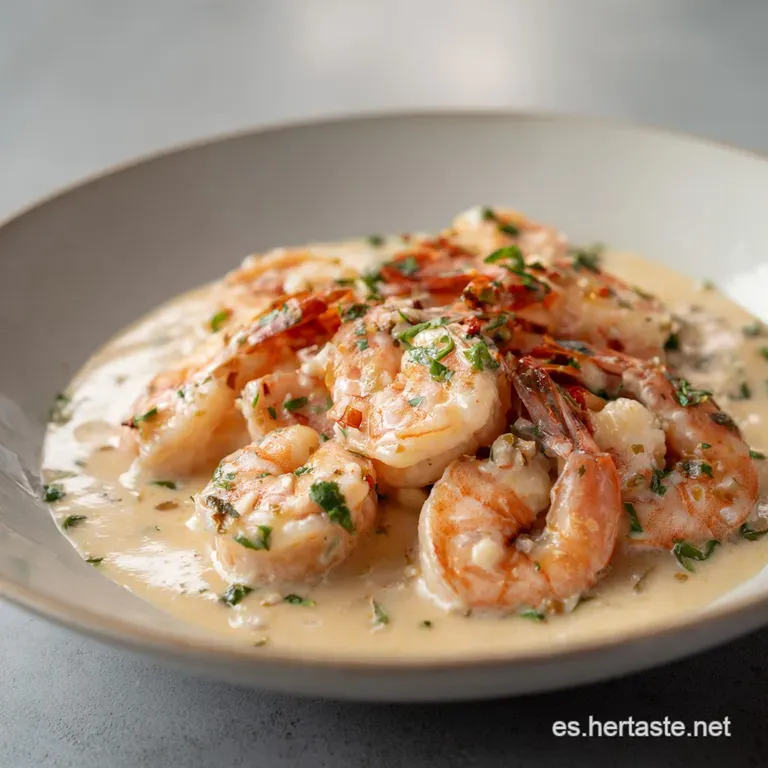 Camarones En Salsa Cremosa de Ajo: Aterciopelados
