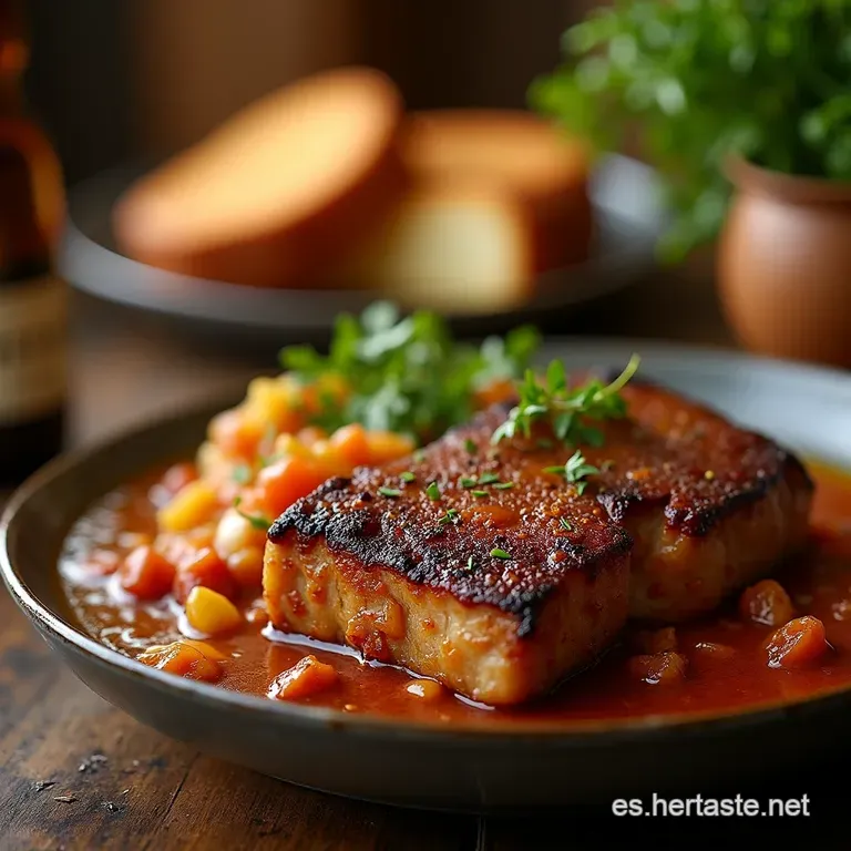 La Joya Del Asado Pierna De Cerdo Horneada a La Criolla Jugosa Y Arom&aacute;tica presentation