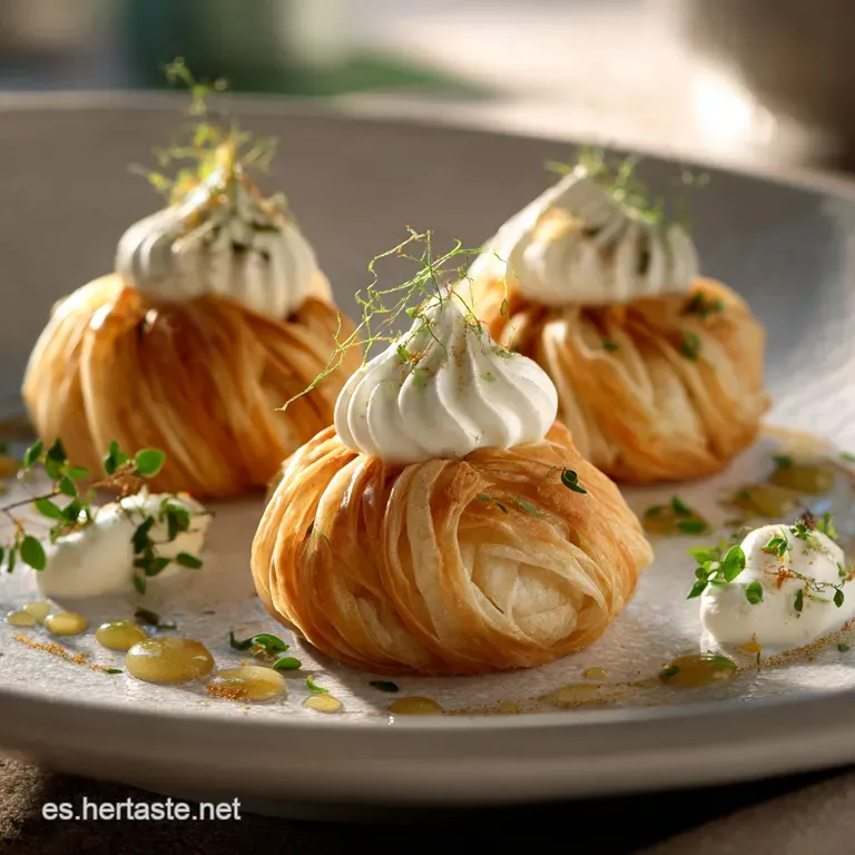 Cestitas De Masa Filo: Receta Mediterr&aacute;nea Elegante presentation