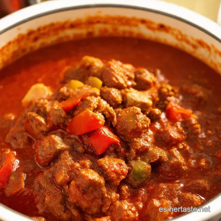 Chili Con Carne a Mi Manera Sabor Texmex Con Un Toque Espa&ntilde;ol presentation
