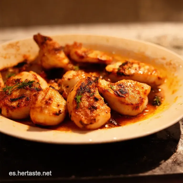 Chipirones a La Plancha El Sabor Del Verano presentation