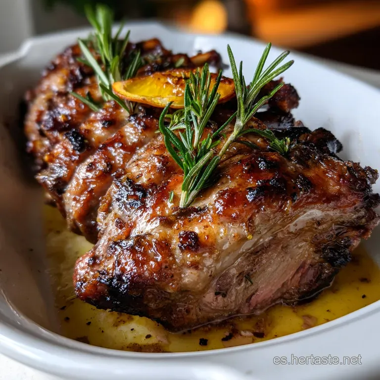 Recetas De Nochevieja: Cordero Asado Al Romero presentation