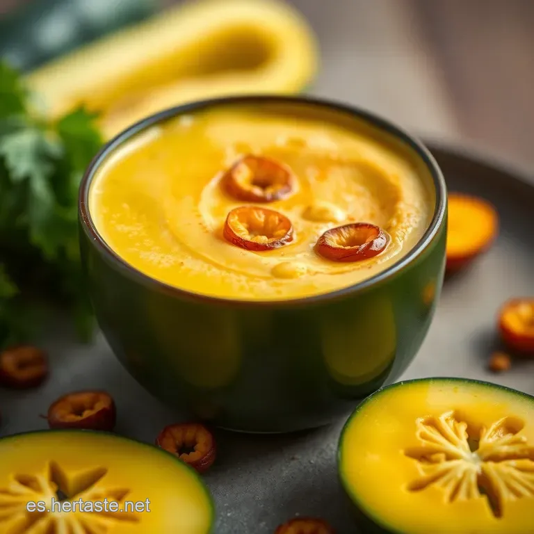 Crema De Calabaza Asada Con Crujiente De Pipas presentation