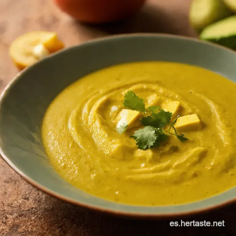 Cremoso Gazpacho De Aguacate presentation