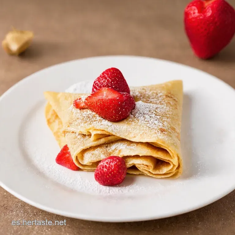 Crepes de Fresa con Crema Un Delicado Beso de San Valent&iacute;n