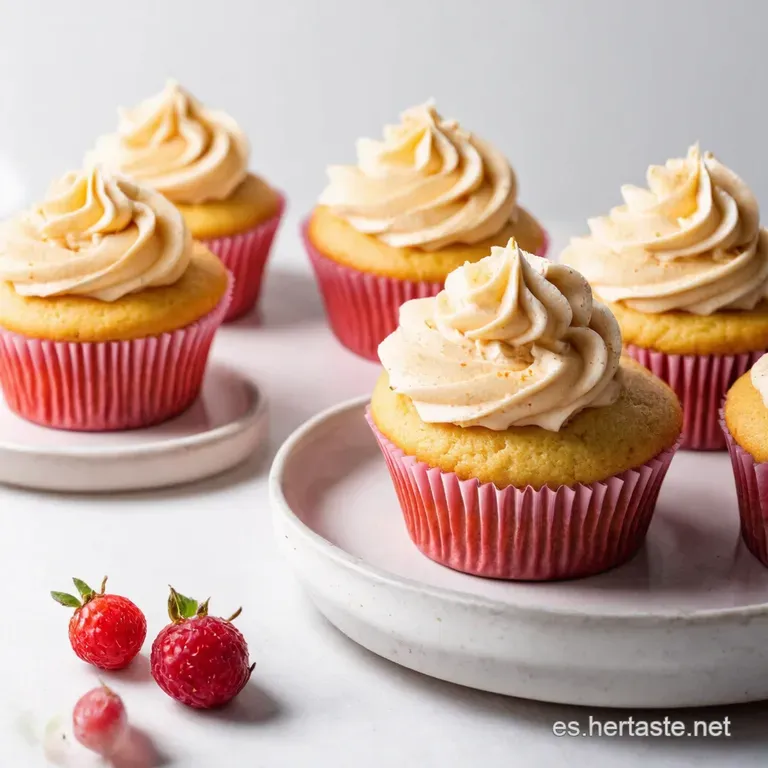 Cupcakes de Frambuesa Esponjosos con Crema de Ensue&ntilde;o