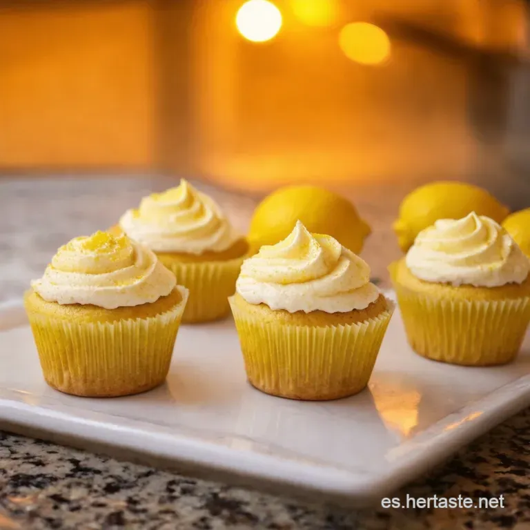 Cupcakes De Lim&oacute;n Y Frambuesa Un Toque Refrescante De Verano presentation