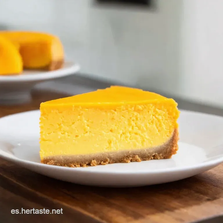 Delicia Tropical De Cheesecake De Mango presentation