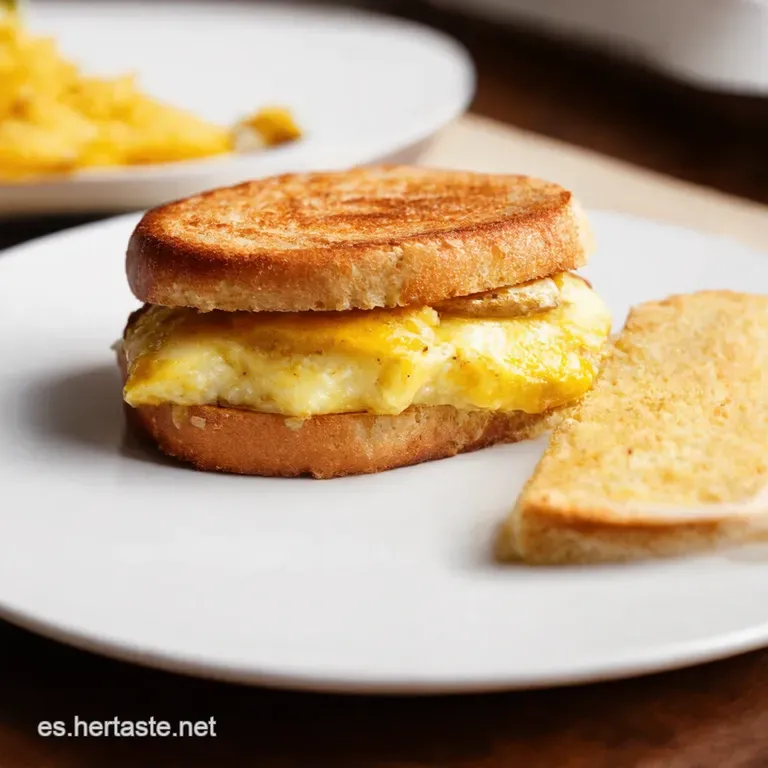 El Desayuno Perfecto S&aacute;ndwich de Huevo con Chorizo y Queso Manchego