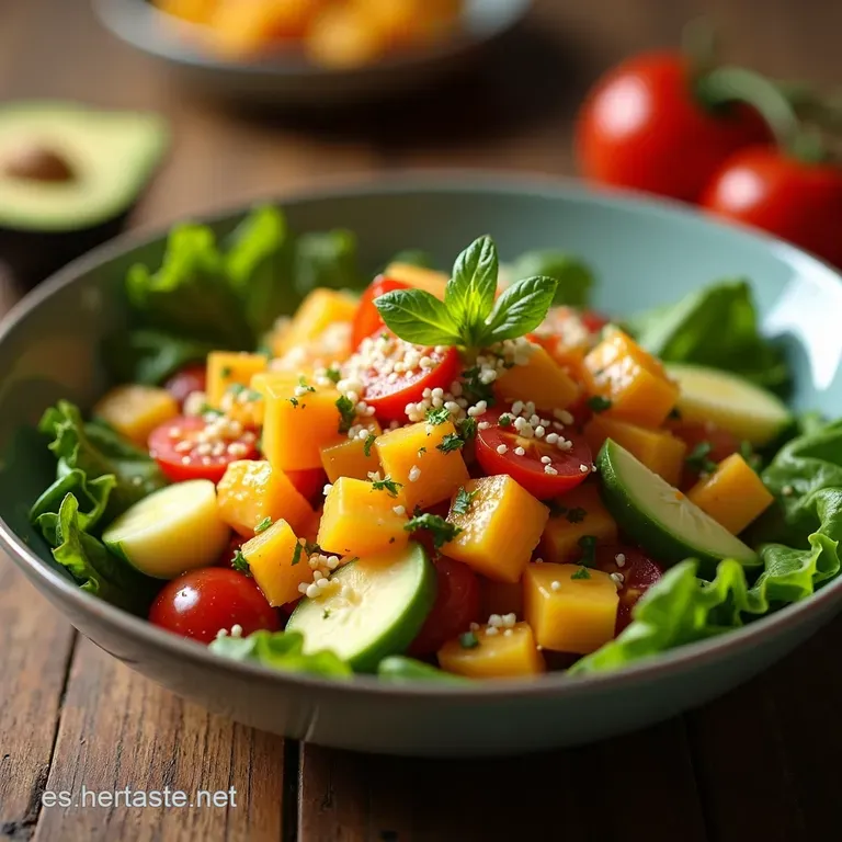 Ensalada Ambros&iacute;a Cl&aacute;sica Renovada Frescura Cremocidad Y Un Toque Tropical presentation