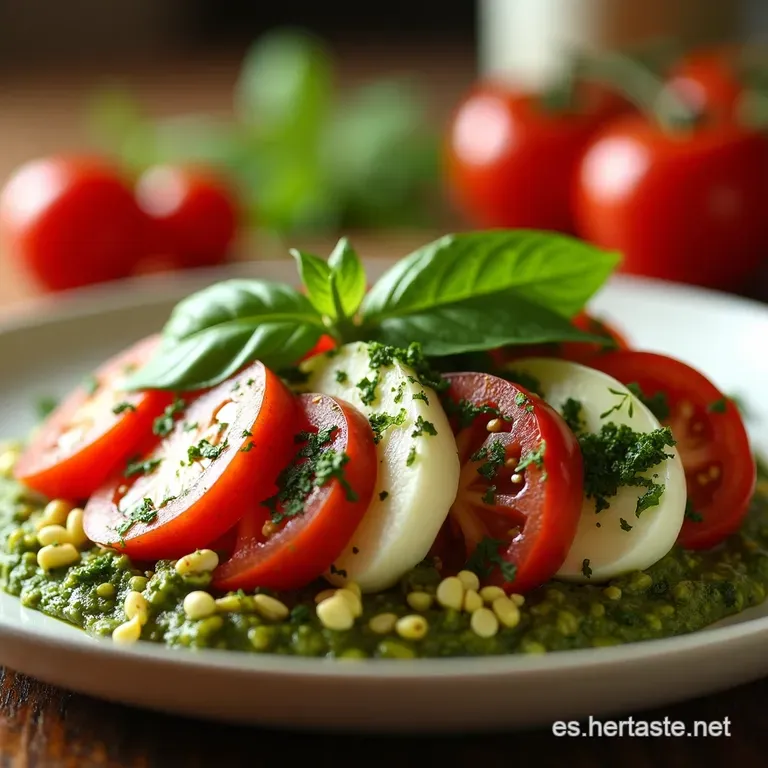 Ensalada Caprese Al Pesto Un Verano Italiano En Tu Plato presentation