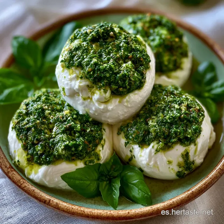 Ensalada de Burrata y Pesto: Cremosa y Vibrante