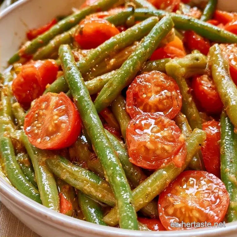 Ensalada de Tomate y Judías Verdes en 15 Minutos