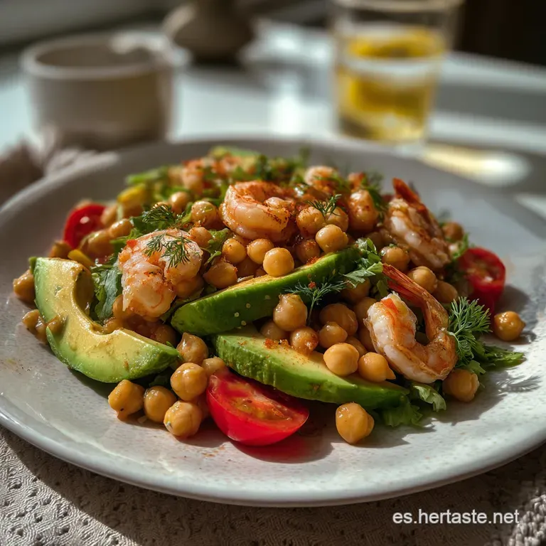 Ensalada De Garbanzos Y Aguacate La: Equilibrada y R&aacute;pida
