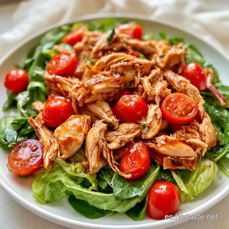 Ensalada Saludable con Pollo Desmenuzado: Receta Nutritiva