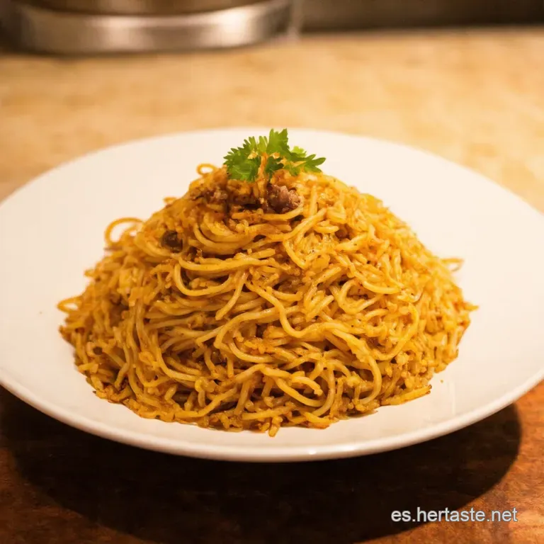 Fideos De Arroz Salteados Al Estilo Asi&aacute;tico presentation