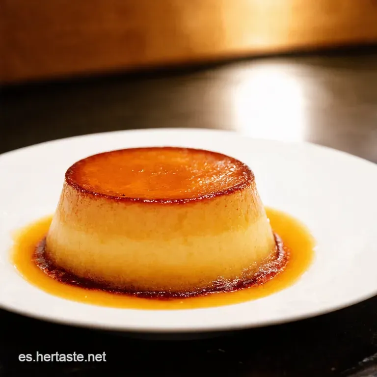 Flan De Melocot&oacute;n En Alm&iacute;bar Un Postre Fresquito Sin Horno presentation