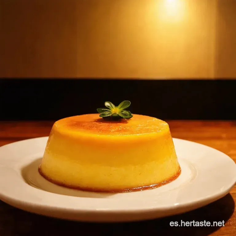 Flan Tropical Sin Horno Pi&ntilde;a Y Coco De Ensue&ntilde;o presentation