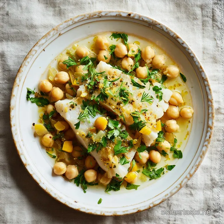 Receta Garbanzos con Bacalao: Guiso Ligado