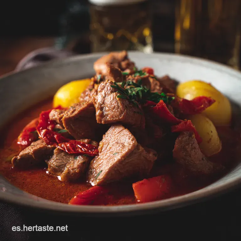 Goulash H&uacute;ngaro De Ternera Casero presentation