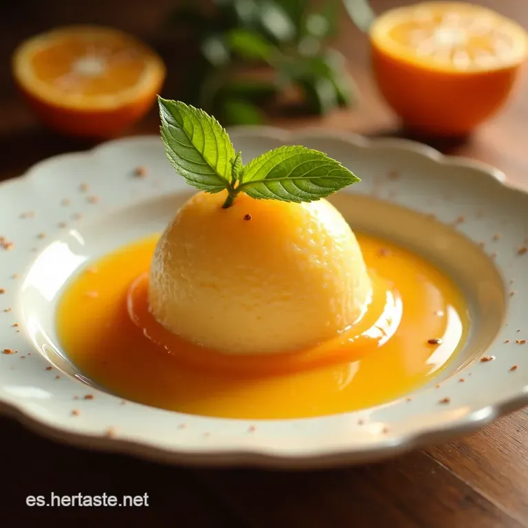 Helado Cremoso De Naranja Un Bocado De Sol Mediterr&aacute;neo presentation