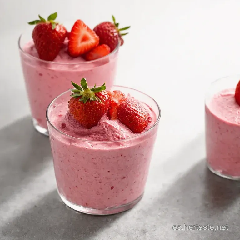 Helado Cremoso de Yogur Griego y Fresas