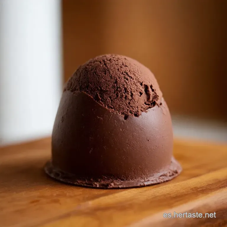 Helado De Chocolate Intenso Con Un Toque De Canela presentation