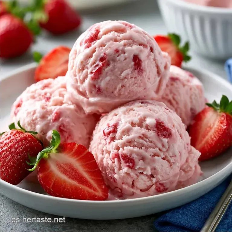 Helado de Fresa: Cremoso y Natural