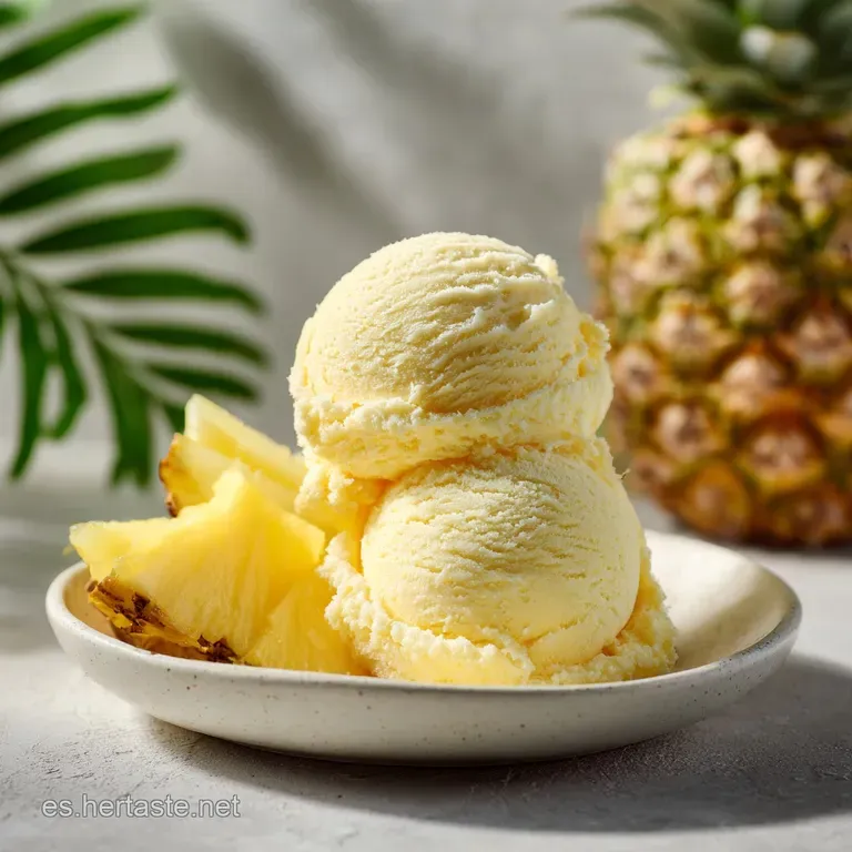 Helado de Pi&ntilde;a Cremoso con Yogur Griego