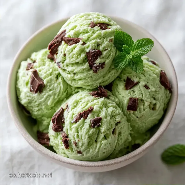 Helado Menta Chocolate con Menta Fresca