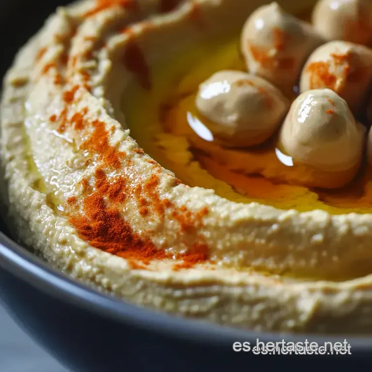 Hummus Casero Cremoso Al Estilo Levantino presentation