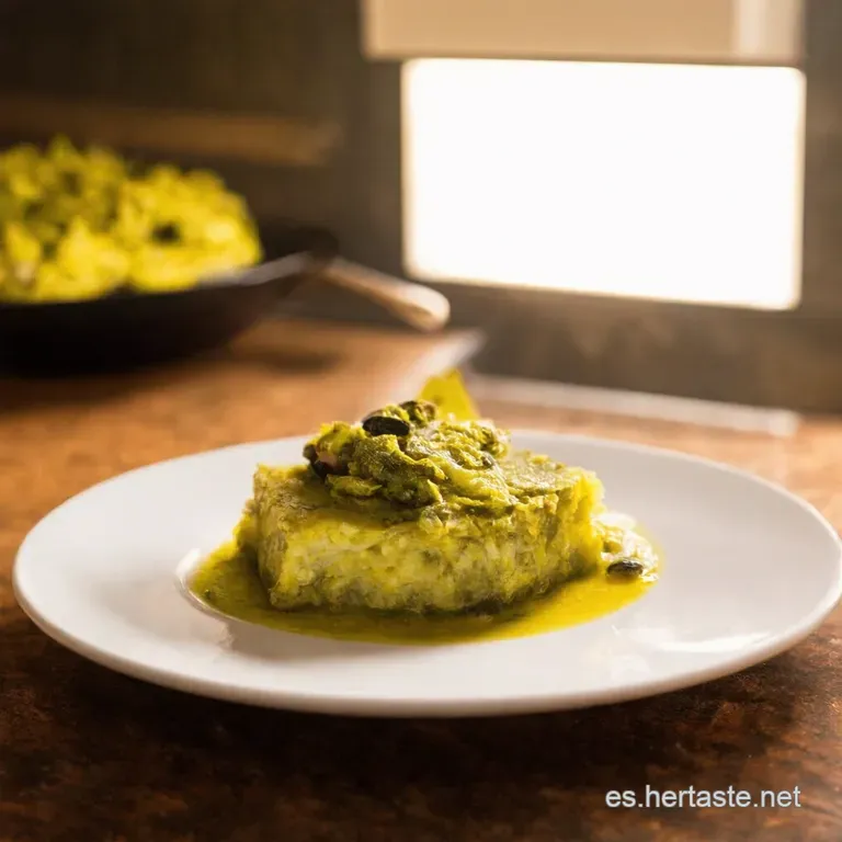 Jud&iacute;as Verdes Doradas Con Almendras Tostadas presentation