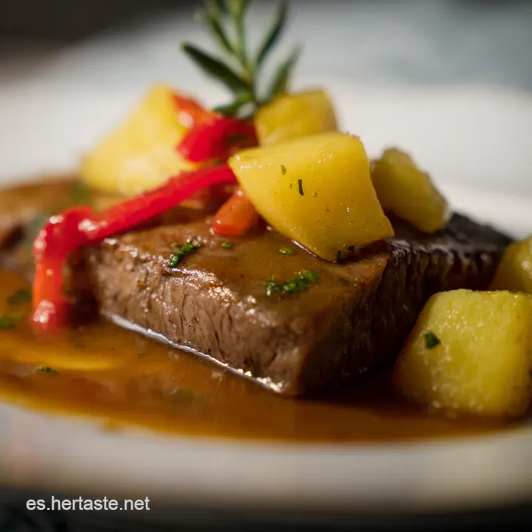Lengua De Ternera En Salsa a La Sevillana presentation