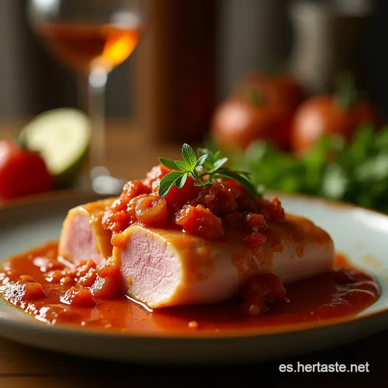 Tesoro Rosado Lomo De Cerdo Jugoso En Aut&eacute;ntica Salsa Agridulce Casera presentation