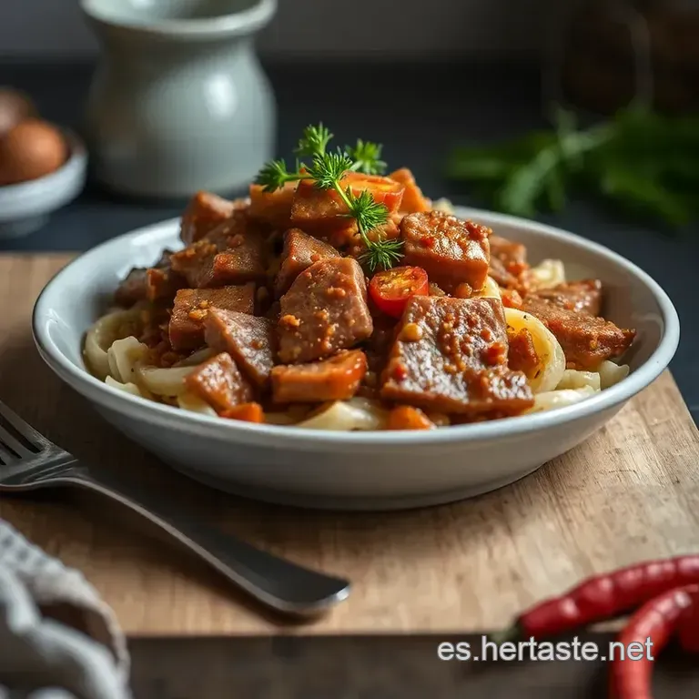 Lomo Confitado Al Piment&oacute;n presentation