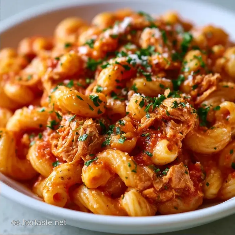 Macarrones Con Atún Receta Italiana con Tomate Natural