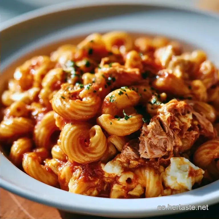 Macarrones Atún y Huevo: Textura Cremosa