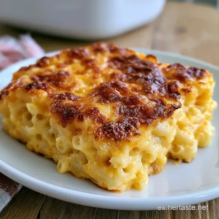 Porción de pasta cremosa en plato blanco con hilos de queso fundido elástico y un toque de perejil fresco picado.