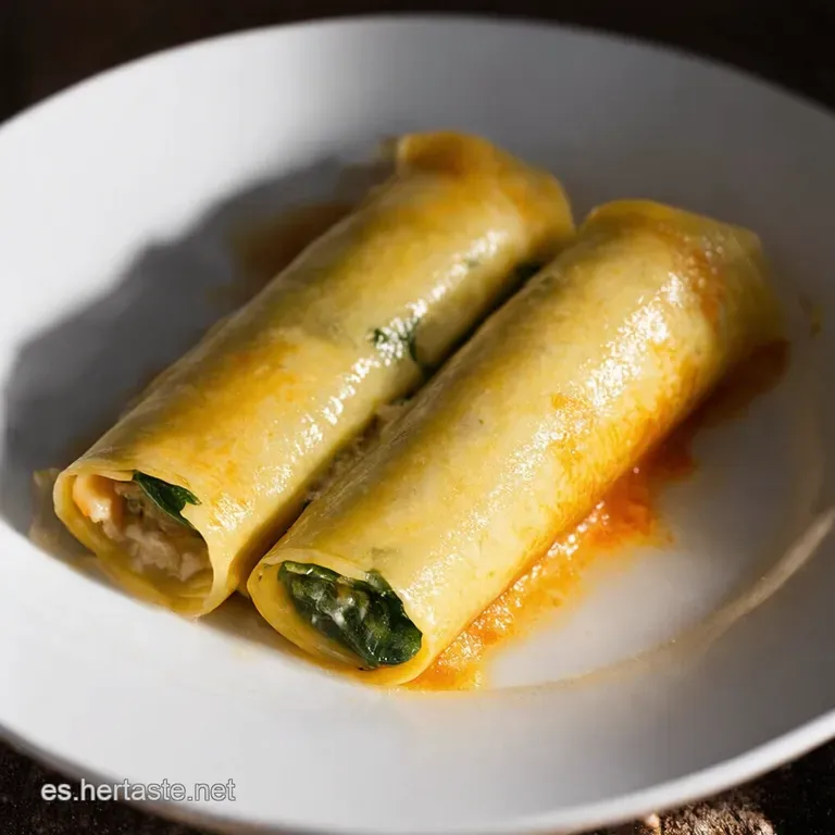 Manicotti Cremoso de Espinacas y Tres Quesos