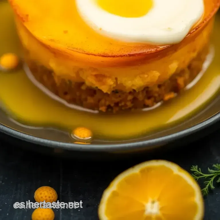 Melocotones a La Crema Dorados Al Grill presentation