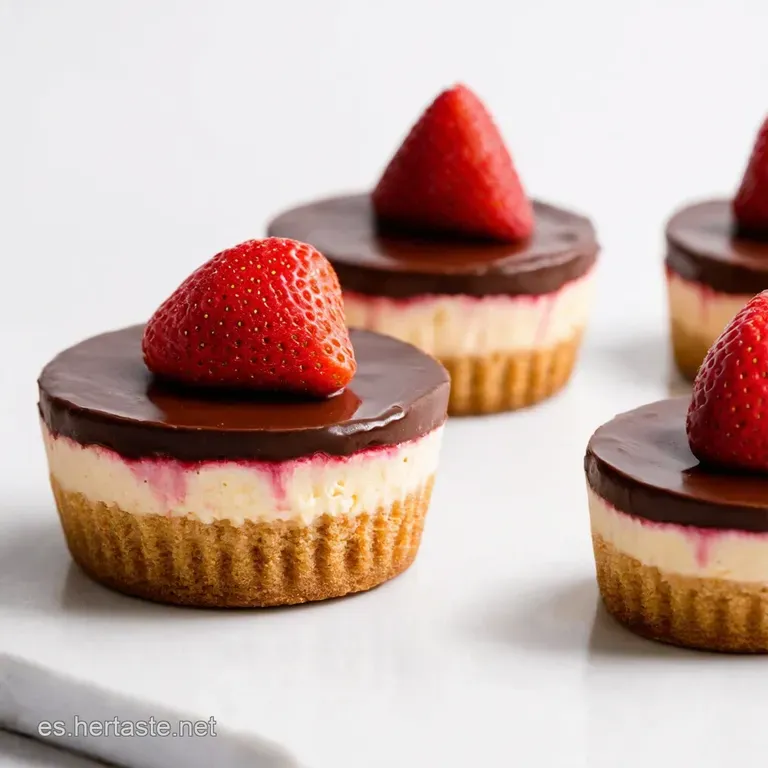 Mini Cheesecakes de Fresas con Chocolate Un Bocado de Para&iacute;so