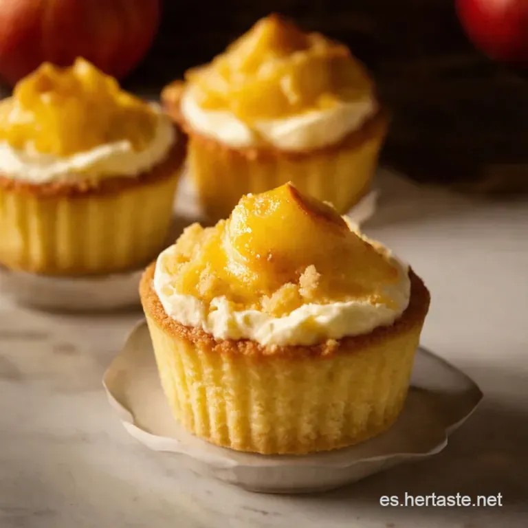 Mini Cheesecakes De Manzana Con Crumble Crujiente presentation