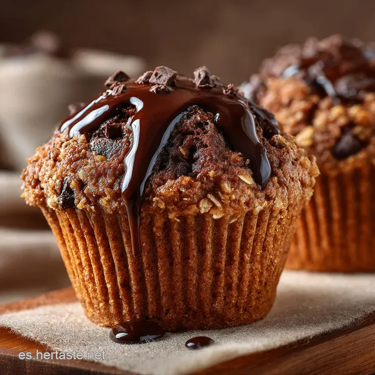 Muffins De Chocolate Saludables Pl&aacute;tano Y Avena: El Pecadito H&uacute;medo Y Sin Culpa! presentation
