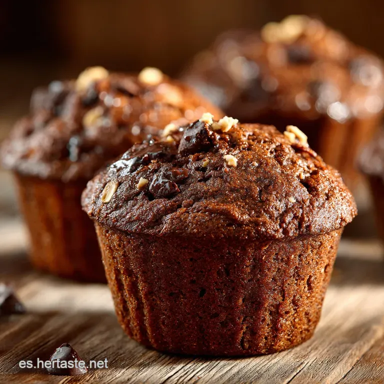 Muffins de Chocolate Saludables Pl&aacute;tano y Avena: El Pecadito H&uacute;medo y Sin Culpa!